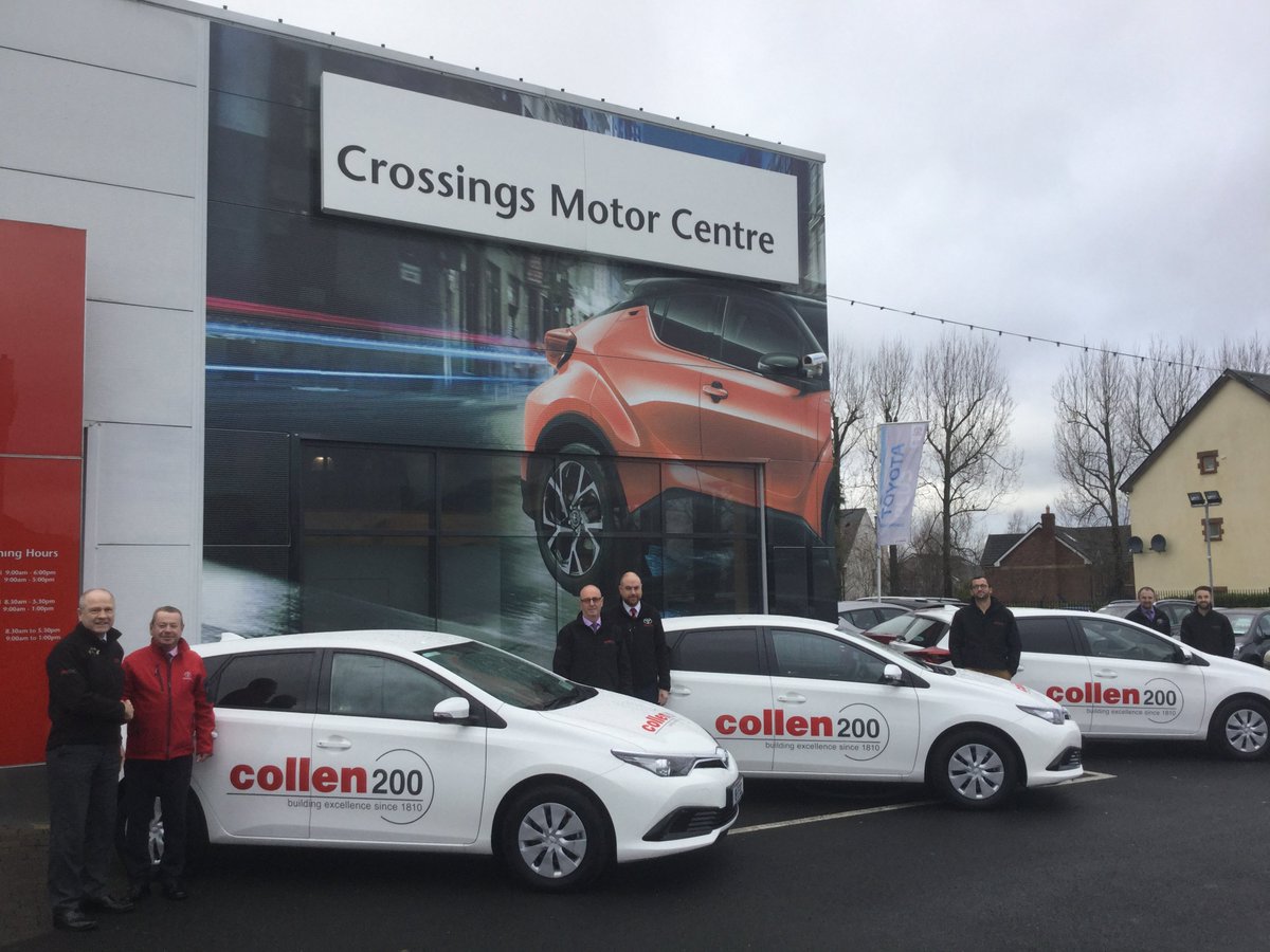 ToyotaNaas's tweet photo. Delighted to hand over the keys for three brand new Toyota Auris Vans to @CollenConstruct Ltd. Wishing you all the best for 2018! –The Crossings Team #collenconstruction #buildingexcellence #toyota #toyotaaurisvan #crossingsmotorcentre #naas #kildare https://t.co/K4fe41RFS8
