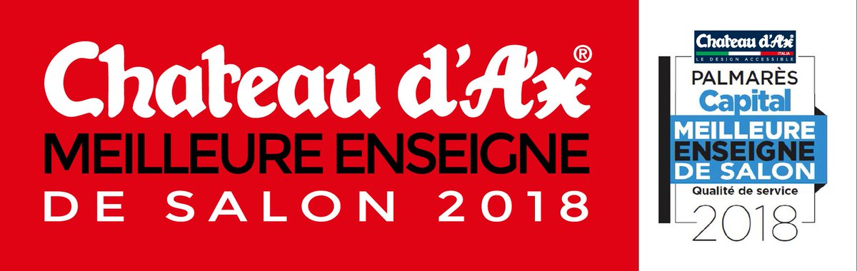 ChateauDaxFr's tweet photo. Chateau d'Ax élu meilleure enseigne de Salon pour l'année 2018 par le magazine Capital https://t.co/uyWSdTgTsk
