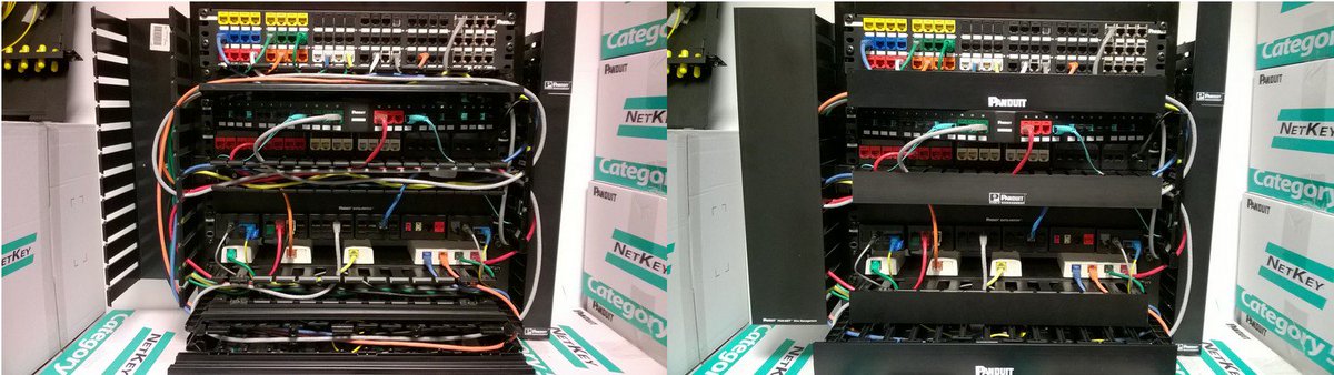 oze_denis's tweet photo. #Panduit Horizontal and Vertical Cable Managers 😍organizes, manages and protects cables #patchpanel #cable #cablep0rn #cableporn https://t.co/Tx8P1T0WT3