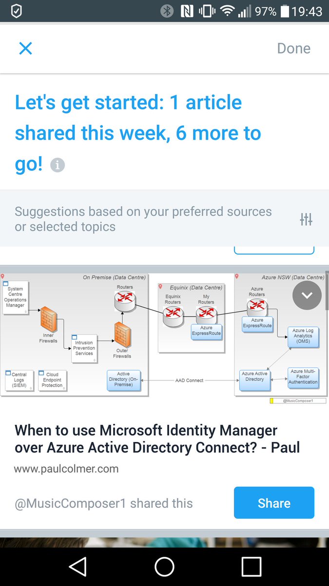 DigitalColmer's tweet photo. Whoa....even @Crowdfire is recommending my #Blog posts #SocialMedia #MrCloud #Cloud #Microsoft #CCSP https://t.co/e4fkr7SGnf