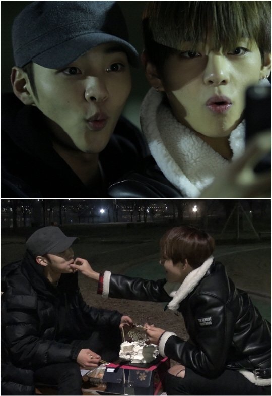 Kim Minjae Taehyung's one day boyfriend during celebrity bromance. They had so much chemistry. They say 'i love you' to each other during calls. So cute.
