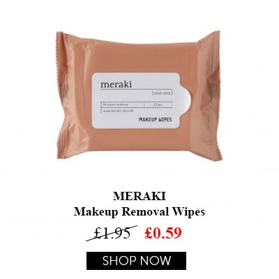 don't forget our 70% off sale! For example, you can get these Makeup Removal Wipes by Meraki for just 59p! rooi.com #sale