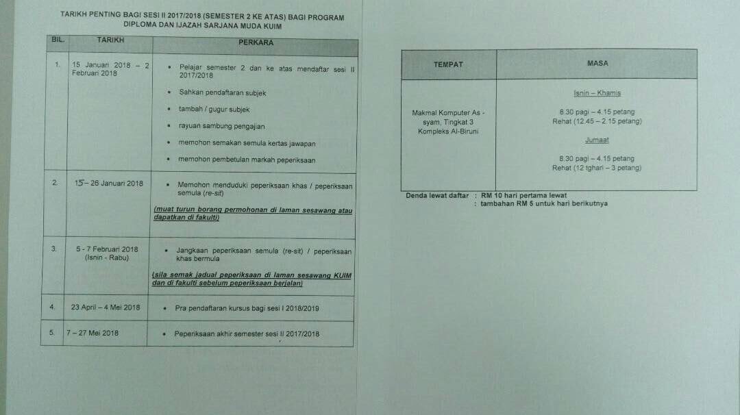 mppkuim's tweet photo. [PENDAFTARAN KURSUS BAGI SEMUA MAHASISWA/I SEMESTER 2 DAN KE ATAS SESI 2 2017/2018] https://t.co/qV0FxmdMyV