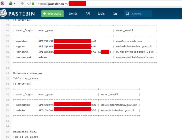 Pastebin Admin Hack