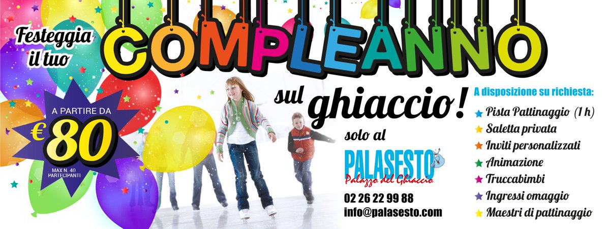 La tua festa di #compleanno festeggiala al #Palasesto.
Ti aspettiamo