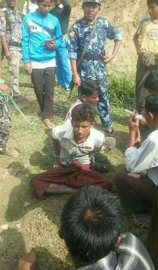 RoFaisalA's tweet photo. Breaking news. 
Minority Rohingya Muslims hold the phone in their hands was reported being arrested and abuse by Myanmar terrorists police's at the Islamic city Maung Daw, Arakan State. An official government workers to train together.@UN @hrw https://t.co/ibdWZHItwI