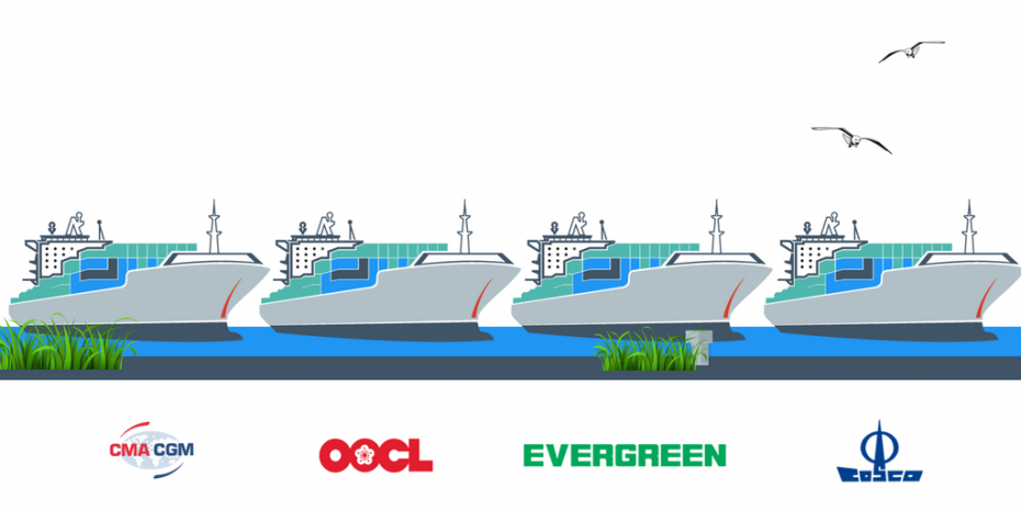 #TheOceanAlliance (@cmacgm, @COSCOSHIPPING, #EvergreenLine and @OOCLL) announce details of new services from April 2018. The 2nd phase will see more than 40 services deploying approximately 340 containerships with a capacity of about 3.6 million teu bit.ly/2CQRo80