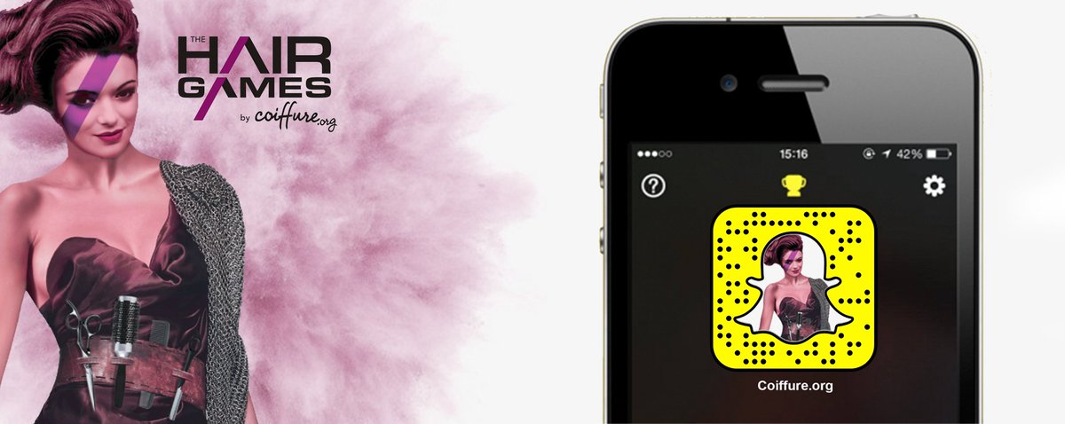 **CONCOURS**

Téléchargez l'application Snapchat, scannez notre code ou ajoutez coiffure.org  en tapant le nom d'utilisateur dans l'onglet "ajouter un ami". Ensuite vous nous envoyez votre meilleur selfie et gagnez!