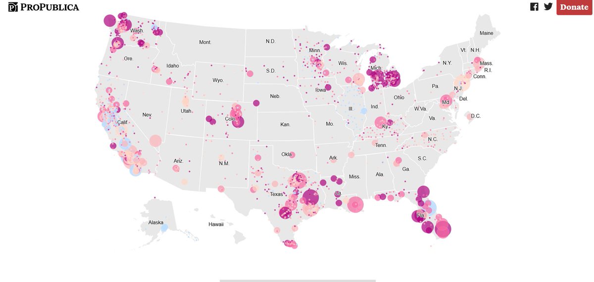gijn's tweet photo. Nice round up of the striking and informative visual storytelling, #datajourn and interactive presentations done by @gijn member @ProPublica last year 
@stuntbox @dicktofel https://t.co/YFlEH28KWE https://t.co/OWMzCNasrb