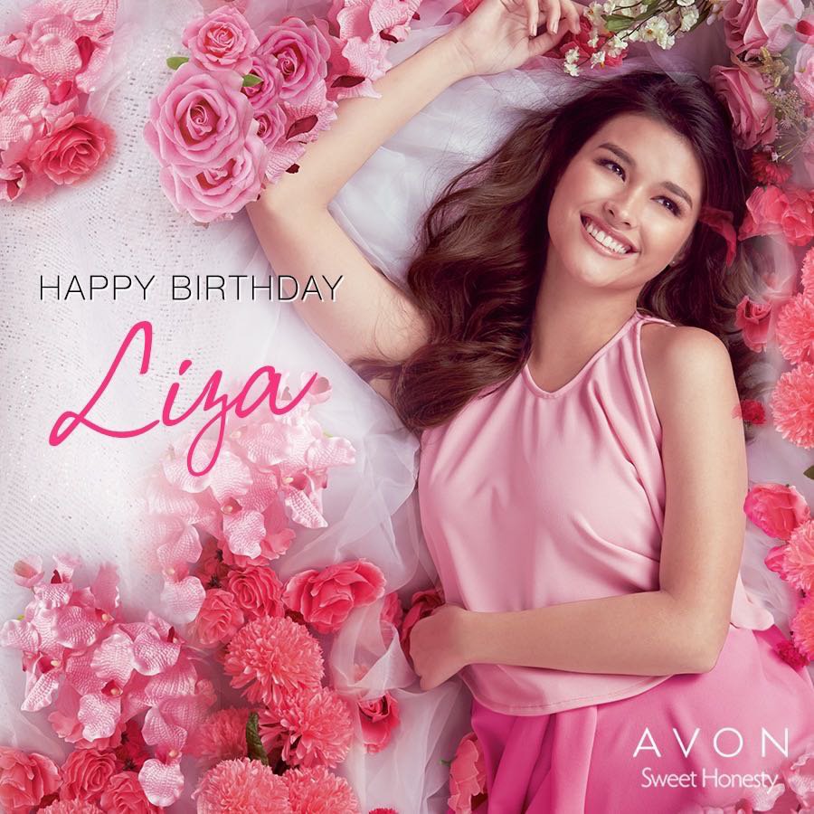 AvonPH's tweet photo. A sweetest happy birthday to one of the most captivating girls we know. Have an unforgettable one, @lizasoberano! #LizaForSweetHonesty #AvonFragrance https://t.co/CbSVixoULk