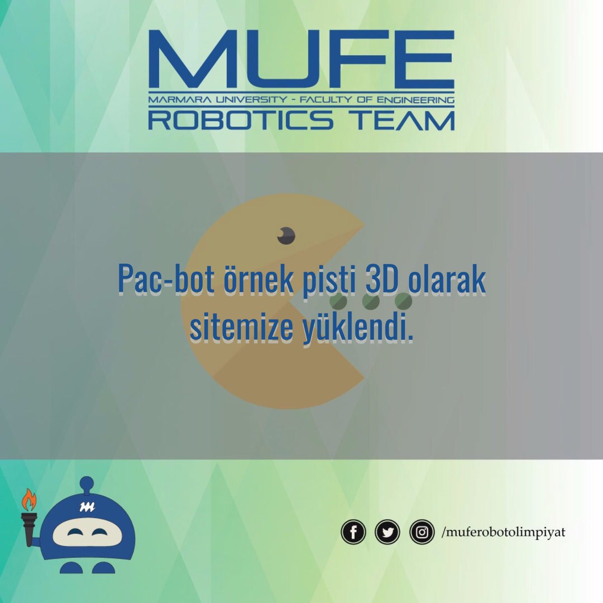 Pac-bot örnek pistini sitemizden incelemeyi unutmayın ☺️🤖 #marmararobotolimpiyatları #muferobotics #robot #robotolimpiyatları #pacman #pacbot