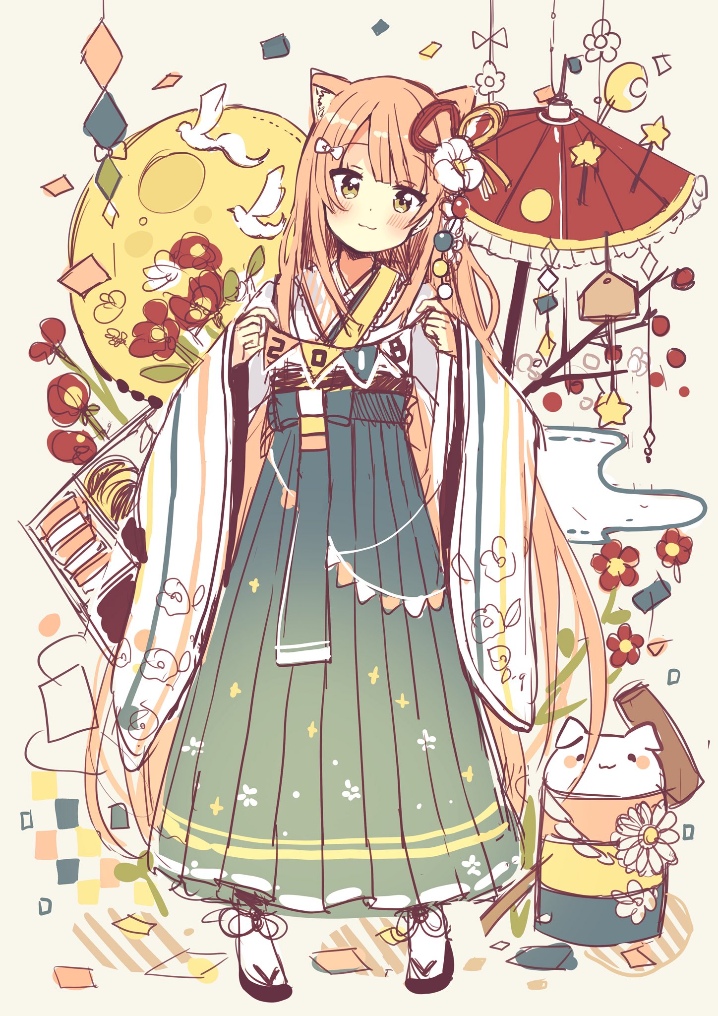 تويتر 佐倉おりこ 単行本発売中 على تويتر お正月絵の没ラフ供養です T Co Tnpyytrfp7
