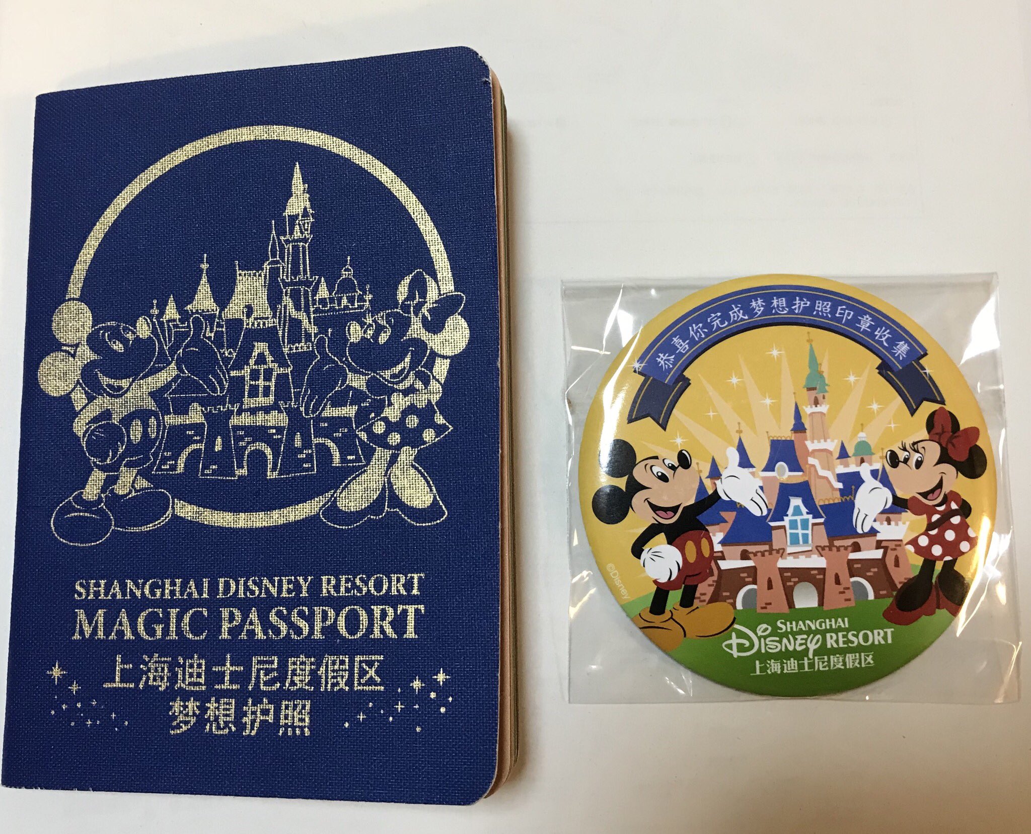 Disney Day S 上海ディズニーランドのマジックパスポートにスタンプを全て押すと缶バッチがもらえます アトラクションに乗らないともらえないような場所にあったりするので 意外と大変でした 上海ディズニーランド Shdl Magicpassport マジック