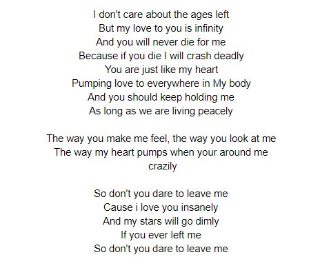Leave before you love me lyrics