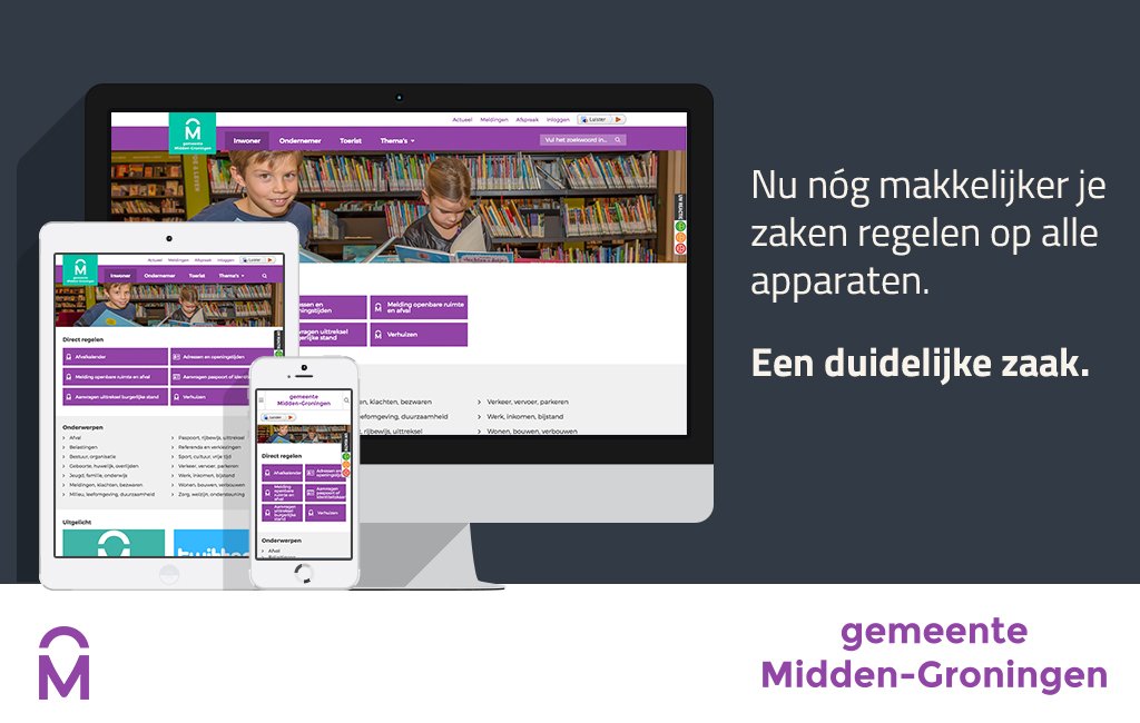 Breinbv's tweet photo. Het nieuwe jaar is nog maar net van start gegaan, maar de eerste website is alweer live! Vanaf 1 januari jl. zijn de voormalige gemeenten Slochteren, Menterwolde en Hoogezand-Sappemeer opgegaan in de nieuwe gemeente @Middengroningen. https://t.co/0YGB2TwOhH