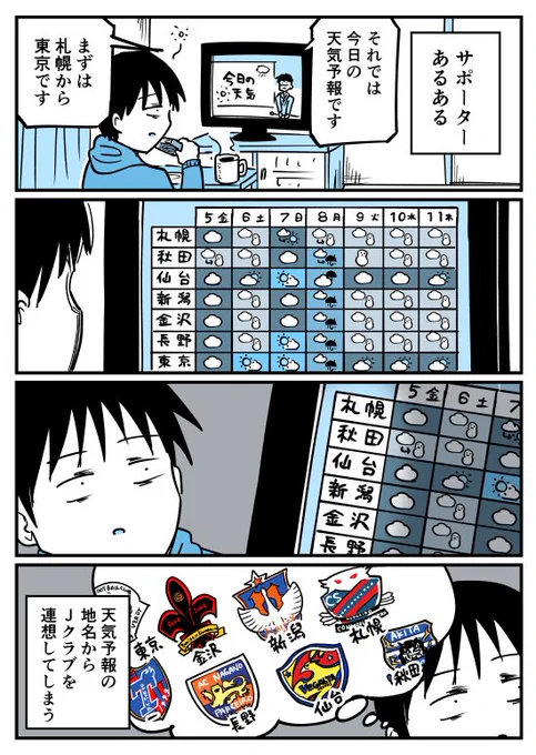 【漫画】サポーターあるある(天気予報編)
https://t.co/ZsvuQA7o2D 