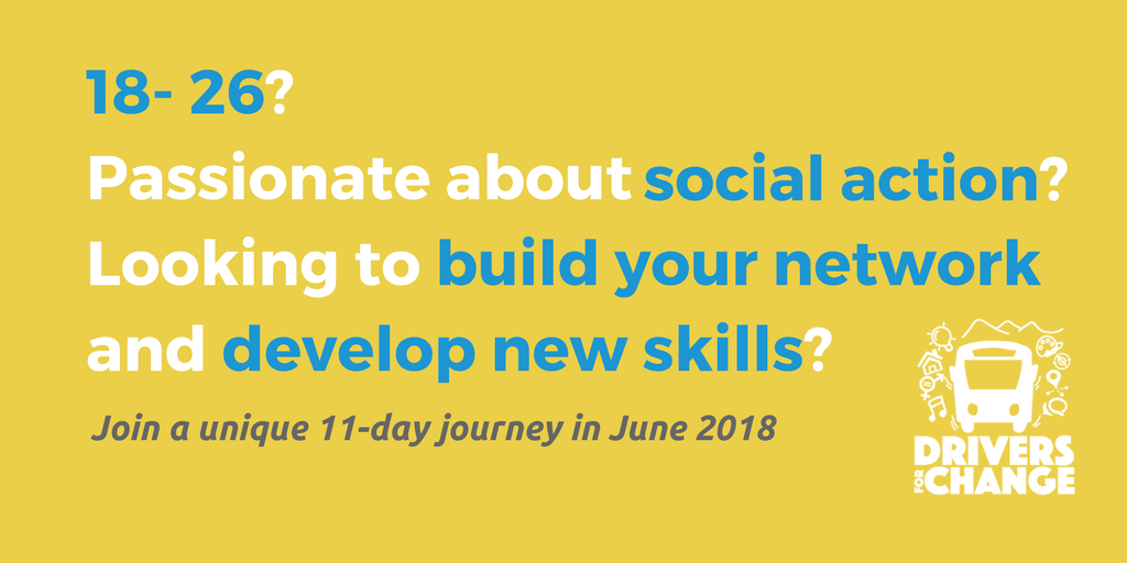 Change_Drivers's tweet photo. Take part in a unique journey focussed on creative and enterprising approaches to social change. 11 days of inspirational project visits, workshops and talks for young leaders: https://t.co/lreSYn6qbU https://t.co/NW60usiJEY