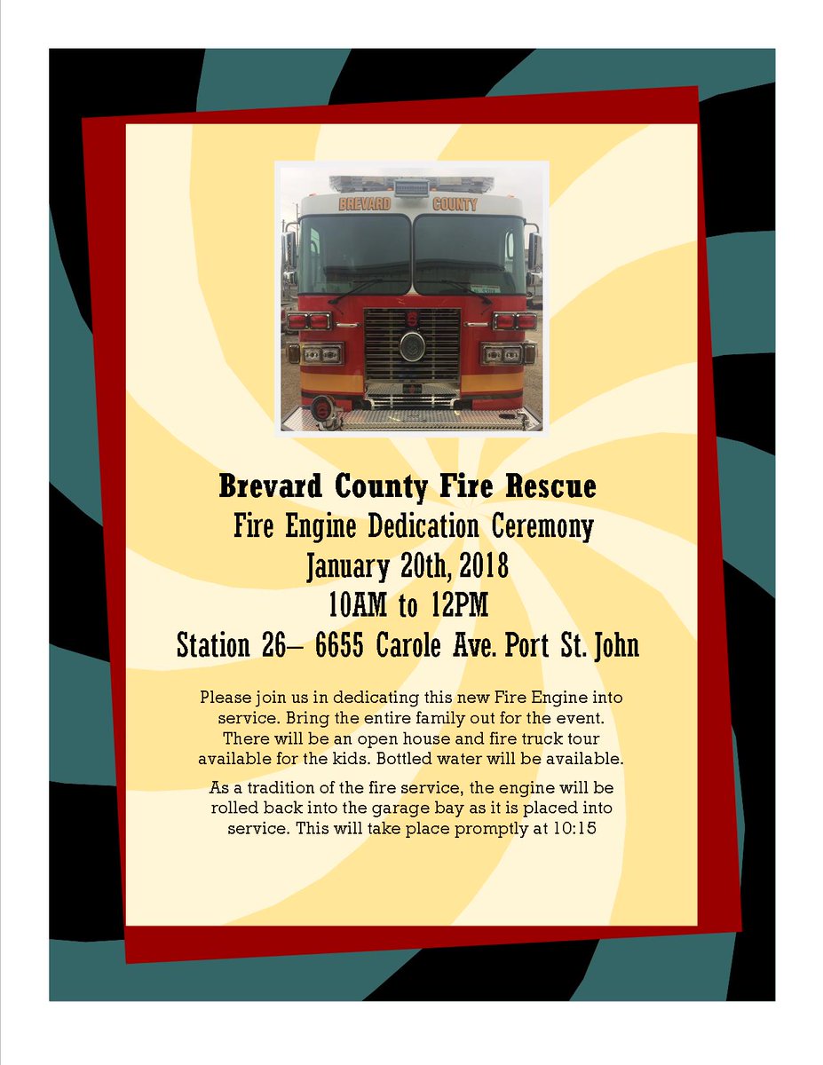 BCFRpio's tweet image. BCFR's push-in ceremony for new Engine 26!