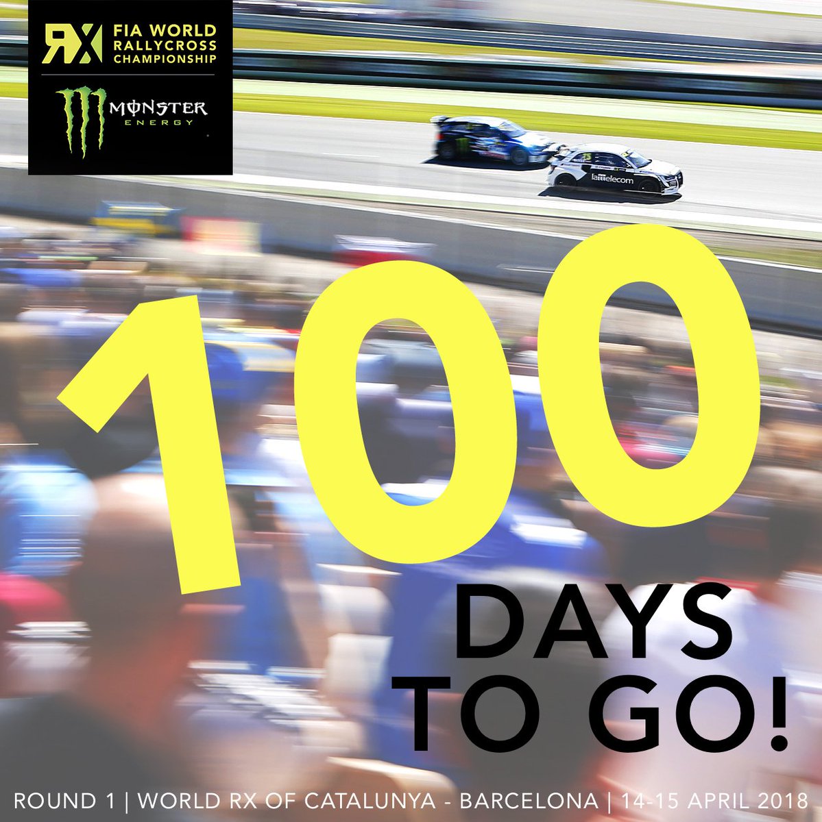 The countdown is ON! The 2018 season kicks off in 1️⃣0️⃣0️⃣ days at <a href="/CatalunyaRX/">Catalunya RX. Barcelona. Spain</a> and we can't wait!