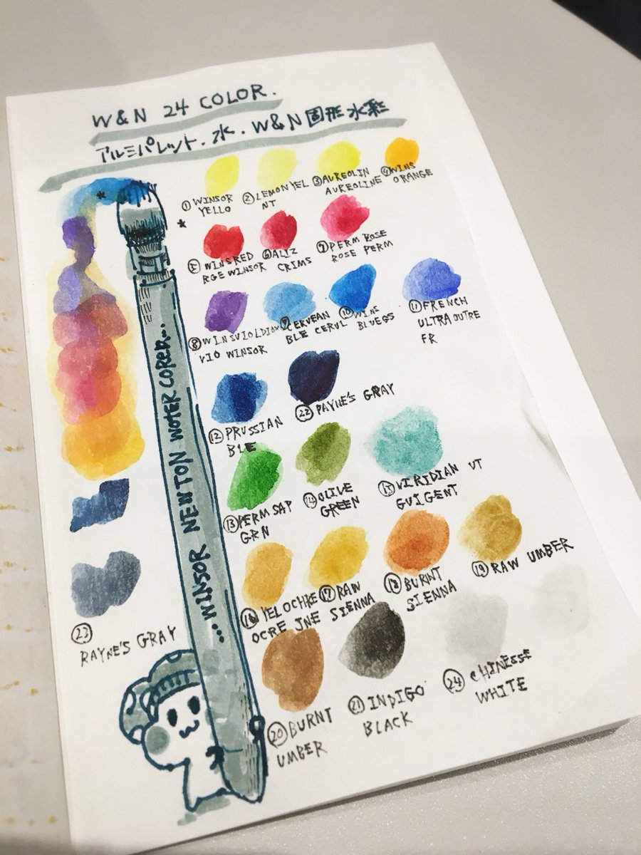 なかま さゆみ A Twitter 誕生日に頂いたウィンザー ニュートン W n さん Wn Jp のプロフェッショナル固形水彩絵の具24色 パレットを自分用につくりました 固形物の見た目と出る色が結構違うので買う人はご参考までに 全部の発色が良すぎてやばい 実際の着色 なかま さゆみ A Twitter 誕生日に頂いたウィンザー ニュートン W n さん Wn Jp のプロフェッショナル固形水彩絵の具24色 パレットを自分用につくりました 固形物の見た目と出る色が結構違うので買う人はご参考までに 全部の発色が良すぎてやばい 実際の着色