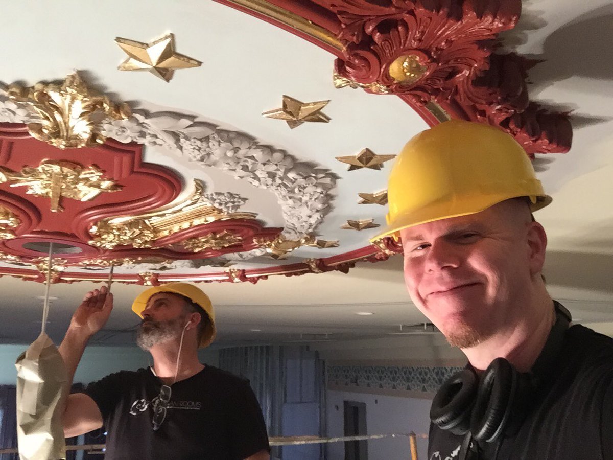 artisanrooms's tweet photo. Hard hats required @woodwardopera house restoration of this mid 19th century gem,  more to come! #MountVernon #opera https://t.co/4ohtUTPuGE