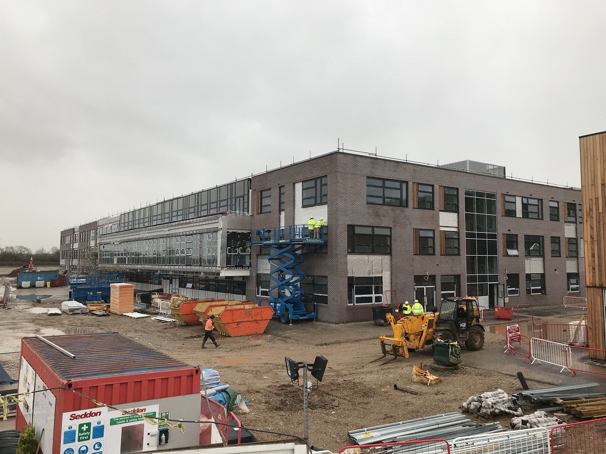 JohnTaylorMAT's tweet photo. Some new pictures of @jtfreeschool taken this morning. So exciting to see our amazing new school approaching completion! ❤️ https://t.co/itWlzt8qq8