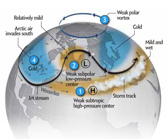 sciam's tweet photo. #BombCyclone: This week's deep freeze is being caused by the same mechanism behind the polar vortex that iced the Eastern U.S. in 2016. Learn why frigid air, normally bottled up at the North Pole, sometimes pours down as far south as Florida. https://t.co/3p3HDQGpjn https://t.co/ZV7yiMdLvT