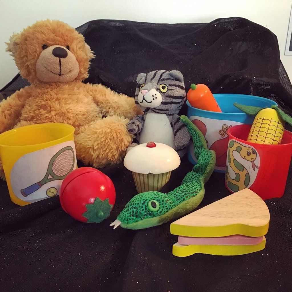 saltbythesea's tweet photo. Working on #soundawareness this morning, with a boy who loves to play shopkeeper. So, these animals were looking for food that starts with the same sound as their name. #earlyyears #slpeeps https://t.co/WxRGoHSCvw
