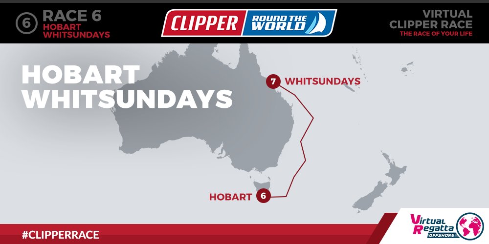VirtualRegatta's tweet photo. Un nouveau départ nous attend demain à 03h00 UTC sur la Clipper Round the World Yacht Race virtuelle qui nous emmène depuis Hobart vers l'archipel paradisiaque des Whitsundays. Près de 1700 milles au programme ! Vous êtes prêts ? #ClipperRTW
➡️https://t.co/YBUErXJekH https://t.co/4a3bJ64qL1