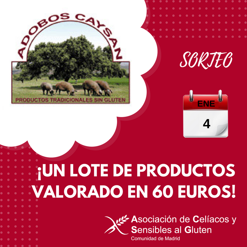 CeliacosMadrid's tweet photo. ¡Penúltimo #sorteoexprés de estas #NavidadesACSG!
¡Hoy, un lote productos de #AdobosCaysan valorado en 60 euros! 
https://t.co/0EcPxUjNbv
Para participar:
👉🏼 Síguenos
👉🏼 RT
El sorteo estará activo hasta las 23:59 de hoy jueves 4 de enero. 
¡Suerte! https://t.co/gh5JkIESK1
