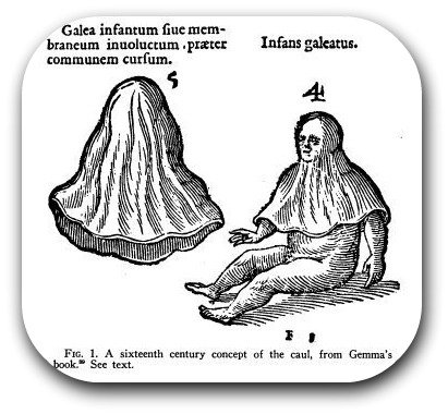 Those born with the caul or veil, as it's sometimes known, are in one way or another tethered to the realm of spirits. For good luck or ill, that child's life will be bathed in two lights; one from the mortal star and one from somewhere---other. #FolkloreThursday