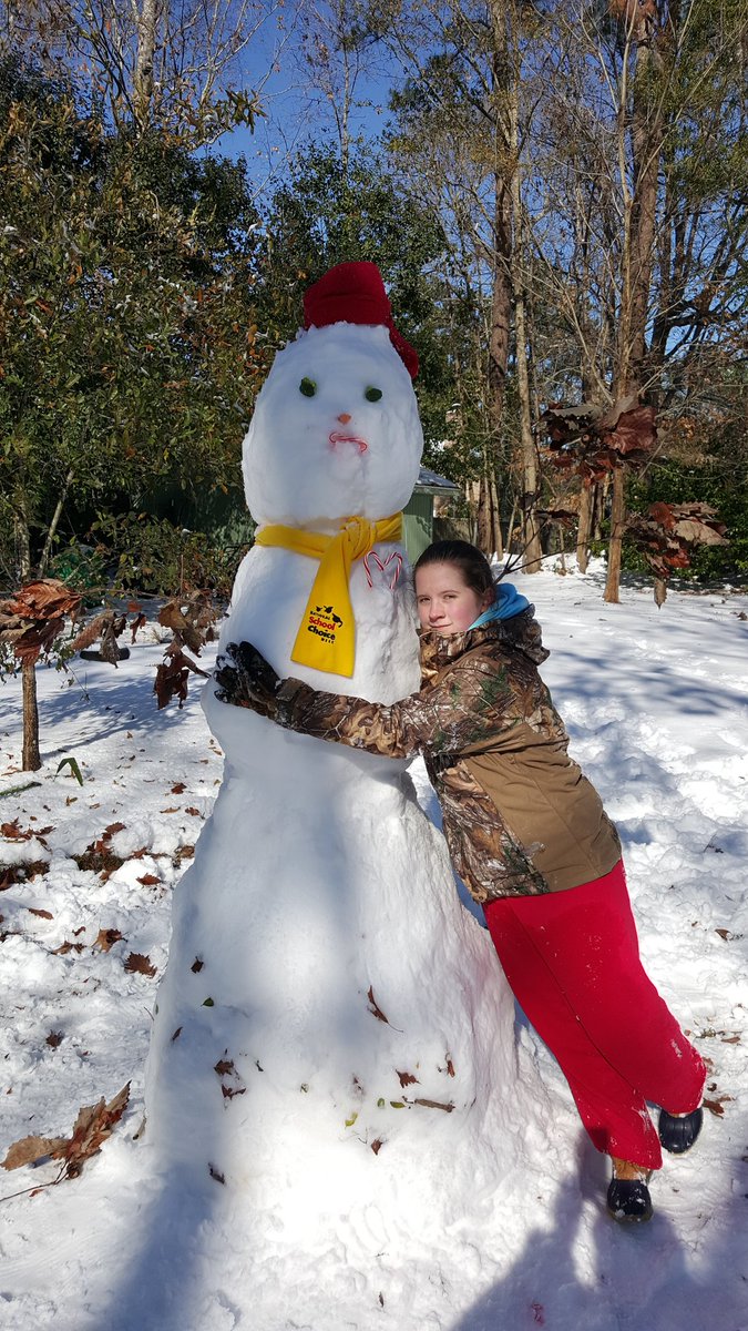 MaryVCarmichael's tweet photo. @schoolchoicewk Thank you for making sure our snowmen in #charleston are ready for National School Choice Week! #loveNSCWyellowscarves https://t.co/rrmm7FeQbe