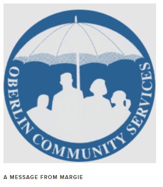 Go check out a message from Margie on our webite! oberlincommunityservices.org