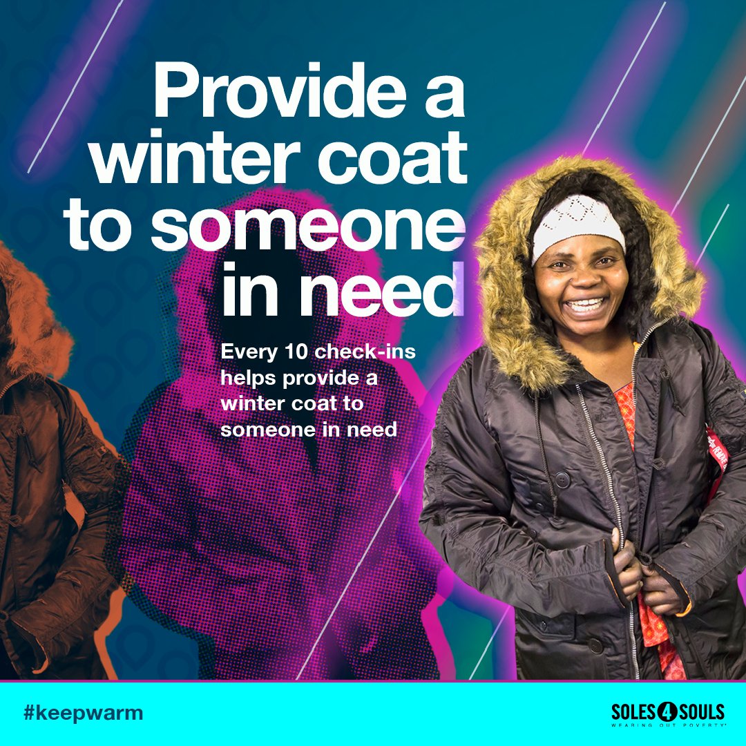TheWoodsChurch's tweet photo. Remember to check in on Facebook when you come to church tomorrow! This month, every 10 check-ins provides a winter coat to someone in need. ❄️ #checkindogood #keepwarm https://t.co/JCgtIubuCd