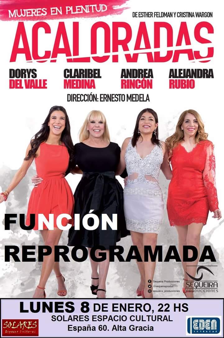 #acaloradas en <a href="/salasolares/">Espacio Solares</a>  se re programa para el LUNES 8 a las 22hs <a href="/Hugata/">Hugo Olmos</a>