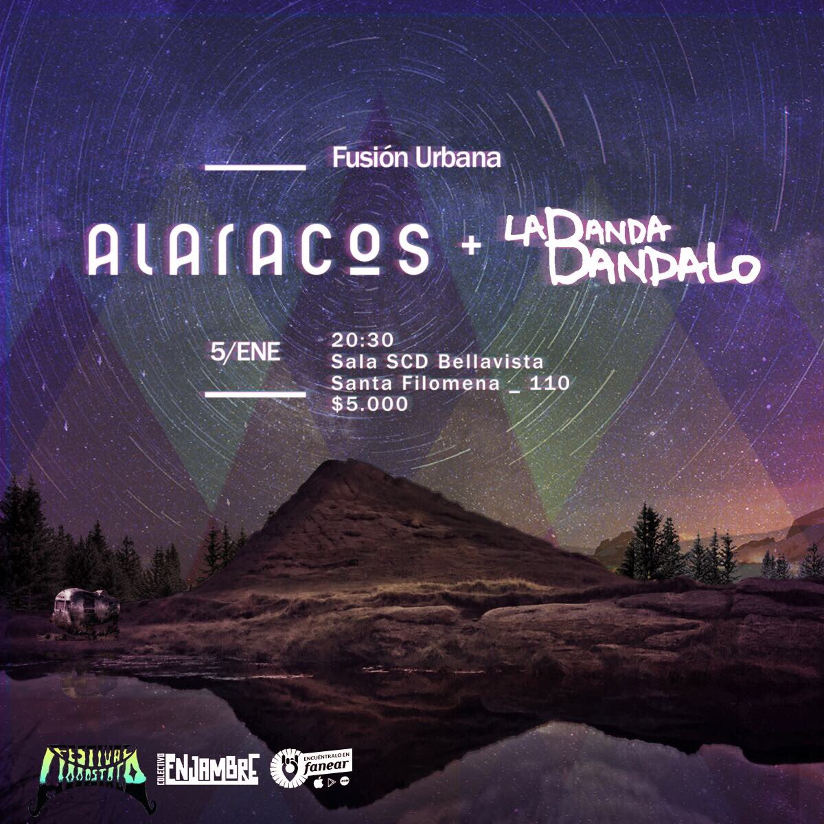 AlaracosBanda's tweet photo. Mañana nos vemooooooos, junto a @labandabandalo 🤩 Tocata Pre @woodstaco ✊🏽 antes de irnos a #Teno tenemos una parada en #SCDBellavista 😎 #Alaracos #Woodstaco #Fusion #Folk #MusicaChilena https://t.co/rHhWDRl7BC