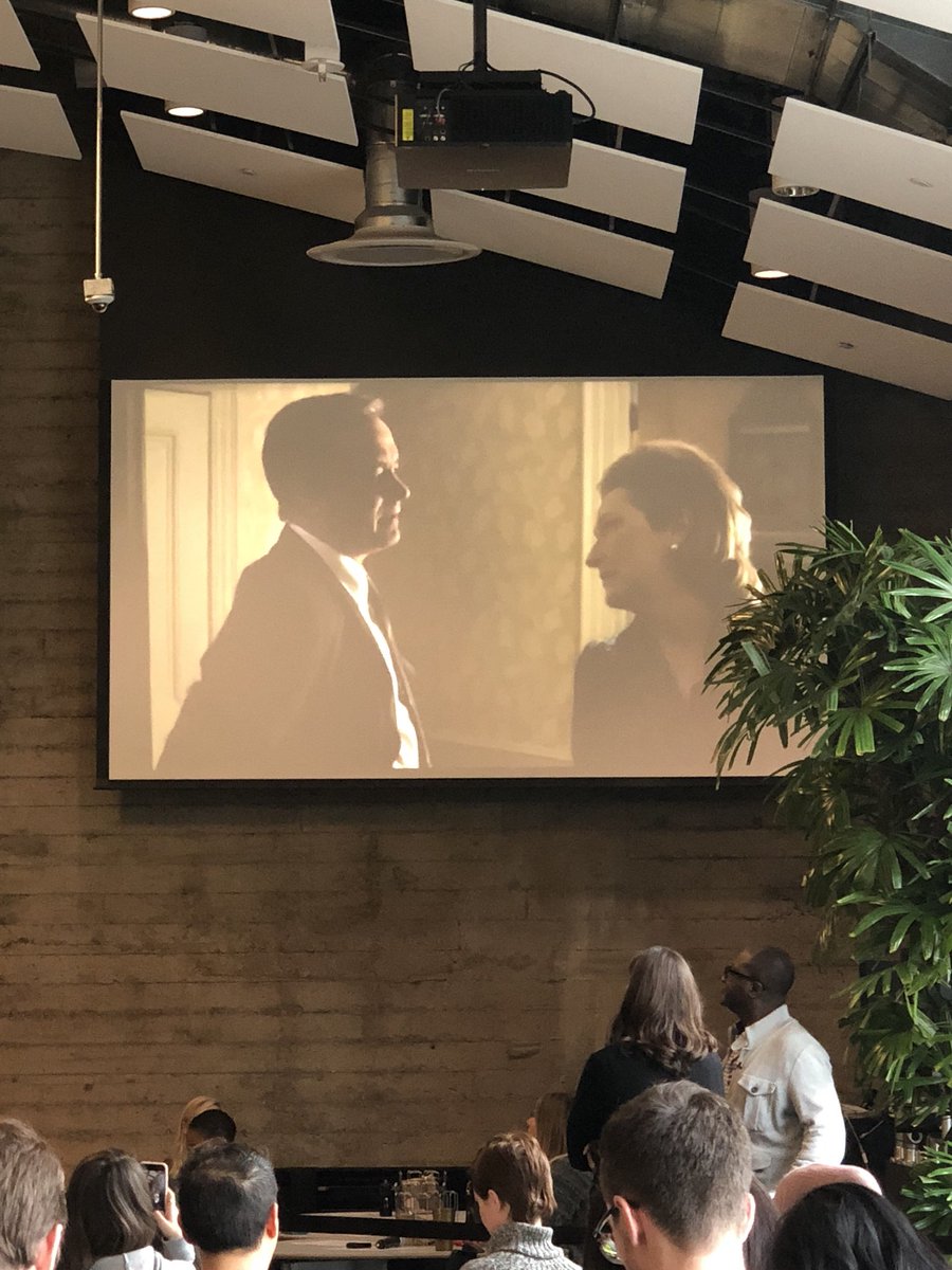 Candi's tweet image. Timely conversation @TwitterSF about the #ThePost with @tomhanks +#JoshSinger + @KayMadati