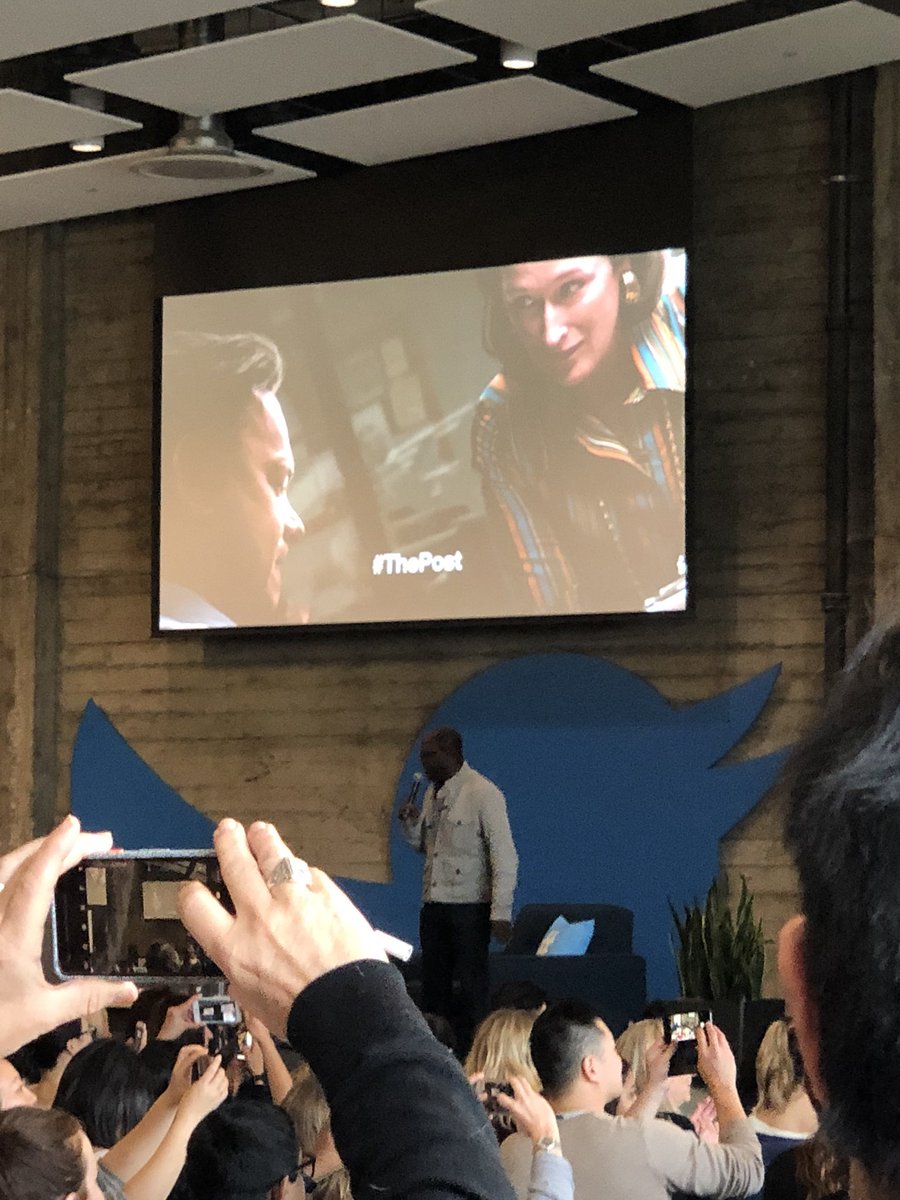 Candi's tweet image. Timely conversation @TwitterSF about the #ThePost with @tomhanks +#JoshSinger + @KayMadati