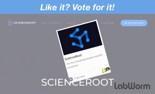 TheLabWorm's tweet photo. Featured now: @scienceroot, a blockchain-based scientific ecosystem. Vote it up at https://t.co/RJgr9zc8kp! Top 5 voted announced next week. https://t.co/hrqcrtAXba