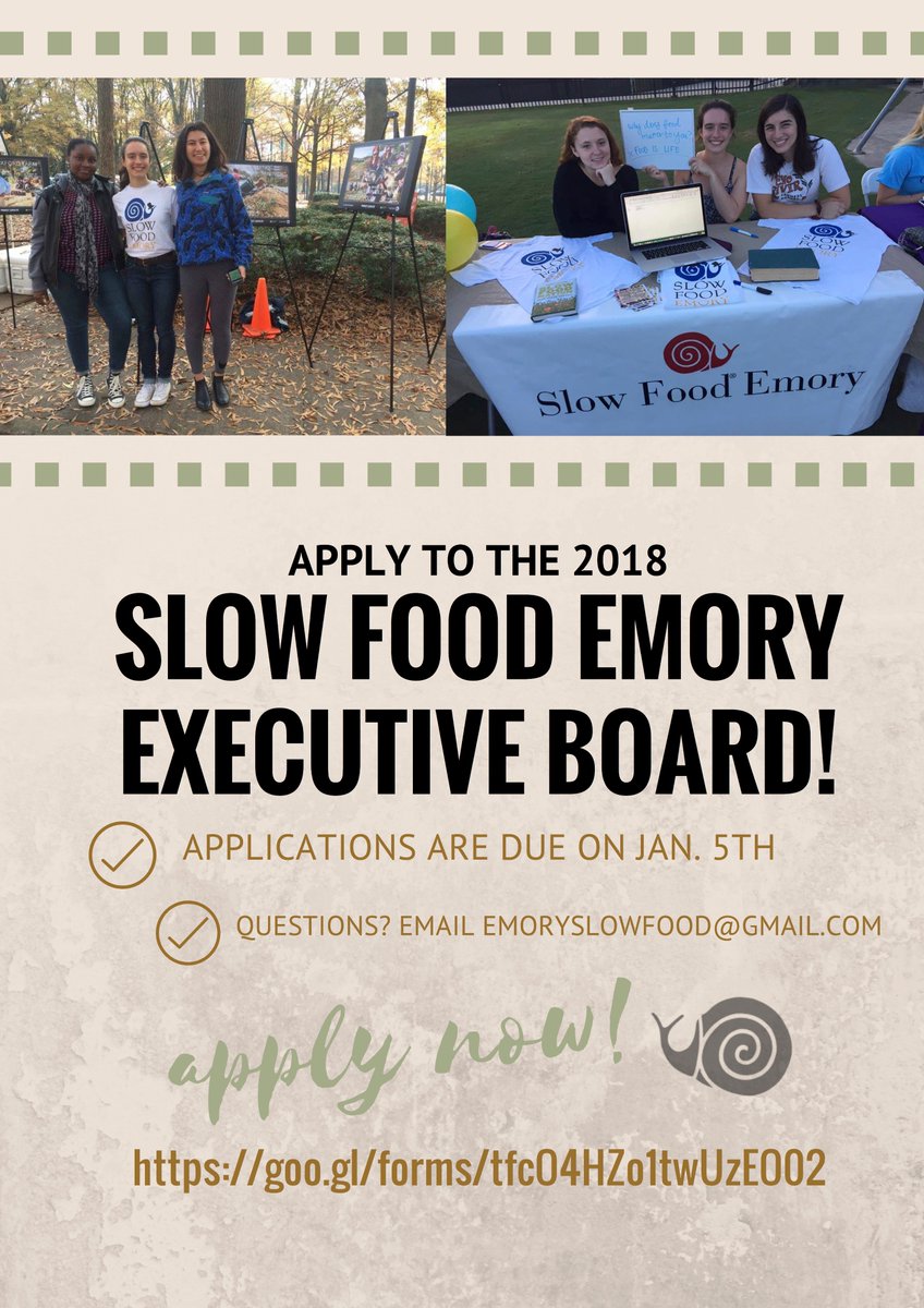 SlowFoodEmory's tweet photo. Applications are due TOMORROW!

Apply now: https://t.co/5DGGLUeqgO https://t.co/GzEvWECqrc