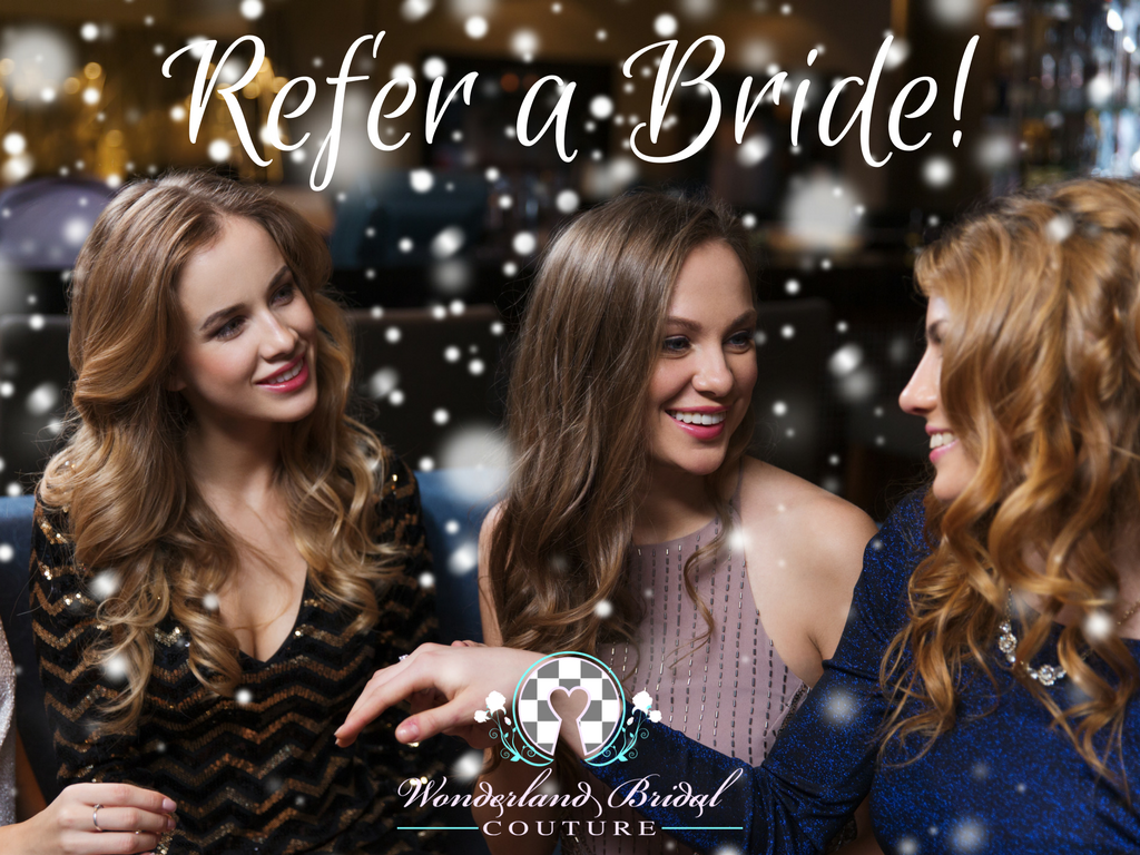 WonderlandBC's tweet photo. Did you or one of your besties get engaged over the holiday season? Refer a bride to Wonderland Bridal from now until the end of March and you will be entered to win a $100 Amazon gift card! #wonderlandbridal #weddingdress #weddingday #weddingplanning #floridabride #flbride https://t.co/QmAvAZPm7k