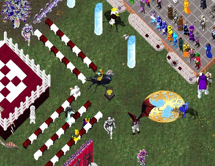 Players hanging out at the rares fest. #UltimaOnline