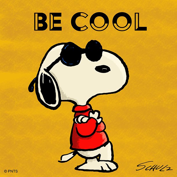 Snoopy's tweet photo. Be cool like Joe Cool 🕶 https://t.co/ls8gNcPOUl