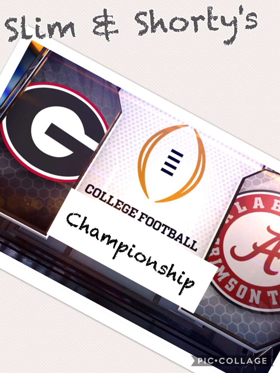 SlimandShortys's tweet photo. Bama vs Georgia- Monday Night Food*Drink*Fun &amp; Giveaways... Retweet for chance to win a Mystery Prize !!! ALoHa https://t.co/5ZK8r54DJL