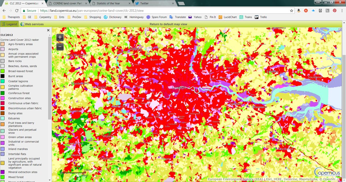 SimpliComplex42's tweet image. #StatoftheYear @RSSorg Following today's article by @BBCMarkEaston (bbc.com/news/uk-425546…) isn't this 0.1% stat really misleading?  Most of London is discontinuous urban fabric, not continuous, is central London therefore 'not' concreted over!?
