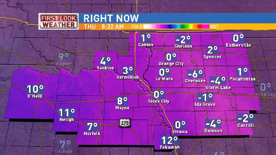 We are no longer below-zero here in Sioux City! Still have a bit of a chill sticking around, but wind chills are much better, too. #SiouxlandWx