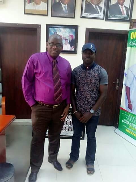realkingsammie's tweet photo. Courtesy visit to the office of Hon Olawale Olayiwola, Lagos assembly member representing mushin 2 constituency. #KingSammie #WavyBoy https://t.co/LRBsNOGFhD