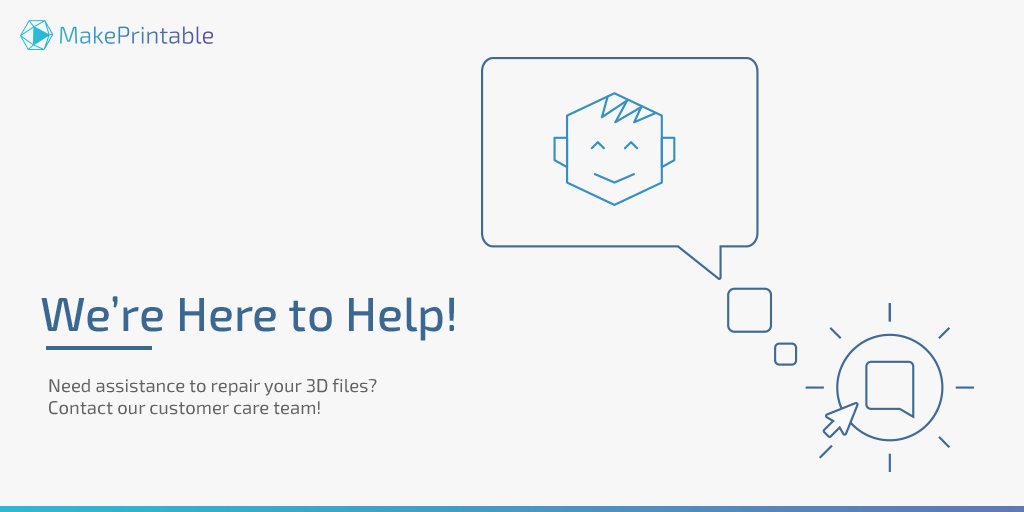 MakePrintable's tweet photo. Our Customer Care is always available to assist you with repairing your #3D files: https://t.co/cQDuDqZCjV
#3dprinting #3dprint https://t.co/KVo0J0OWb9
