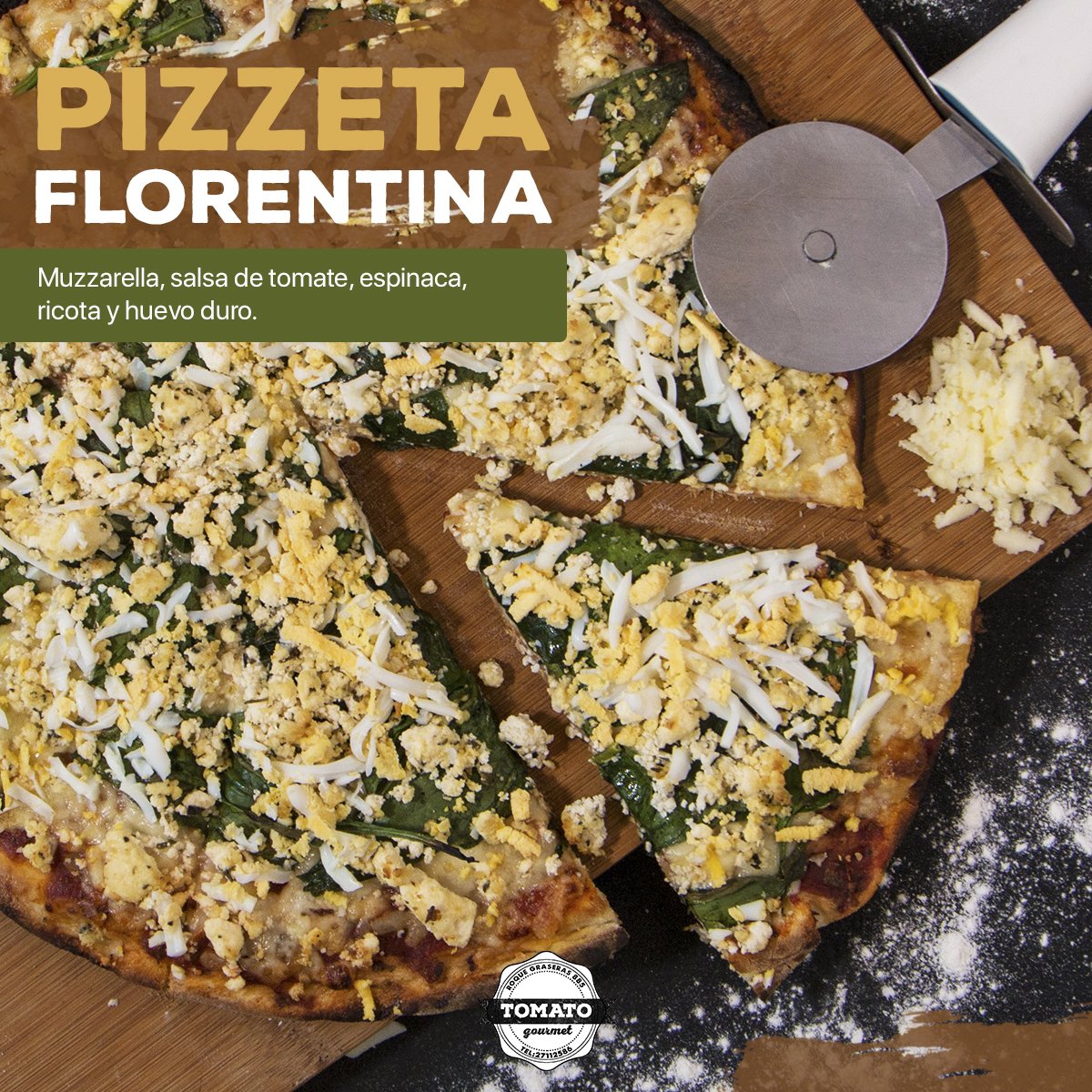¿Buscás algo rico y fresco para comer pero no querés cocinar? ¡Pedí nuestra Pizzeta Florentina! 👌🏼

☎ Hacé tu pedido llamando al 2711 2586 o escribinos por WhatsApp al 098 205 380.
#Descuentos exclusivos haciendo tu pedido desde nuestra web o app 📲 Tomato Gourmet.