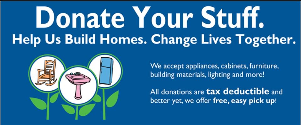 STWHabitat's tweet photo. Have too much stuff? Let the ReStore help, by taking it off your hands! Come by the store to donate or call to set up a pick up! #Donate https://t.co/uHvUgx1tNt